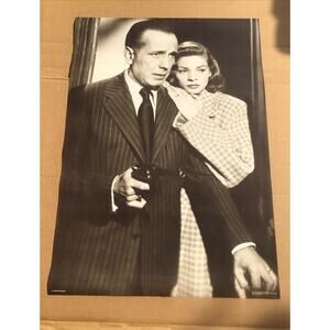 Dark Passage Humphrey Bogart Lauren Bacall Textless B&W Art Print 38x26
